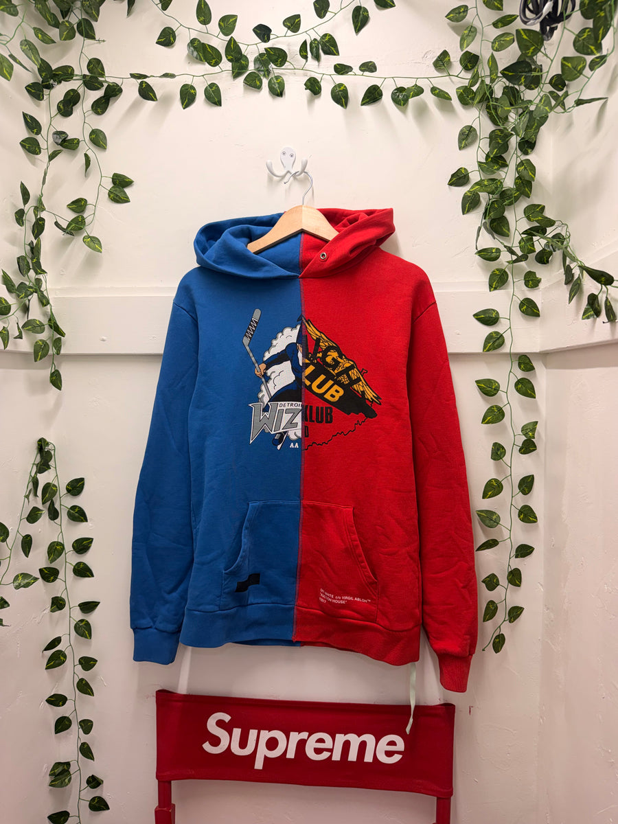Off-White - Midnight Studios Split Hoodie - Blue/Red -