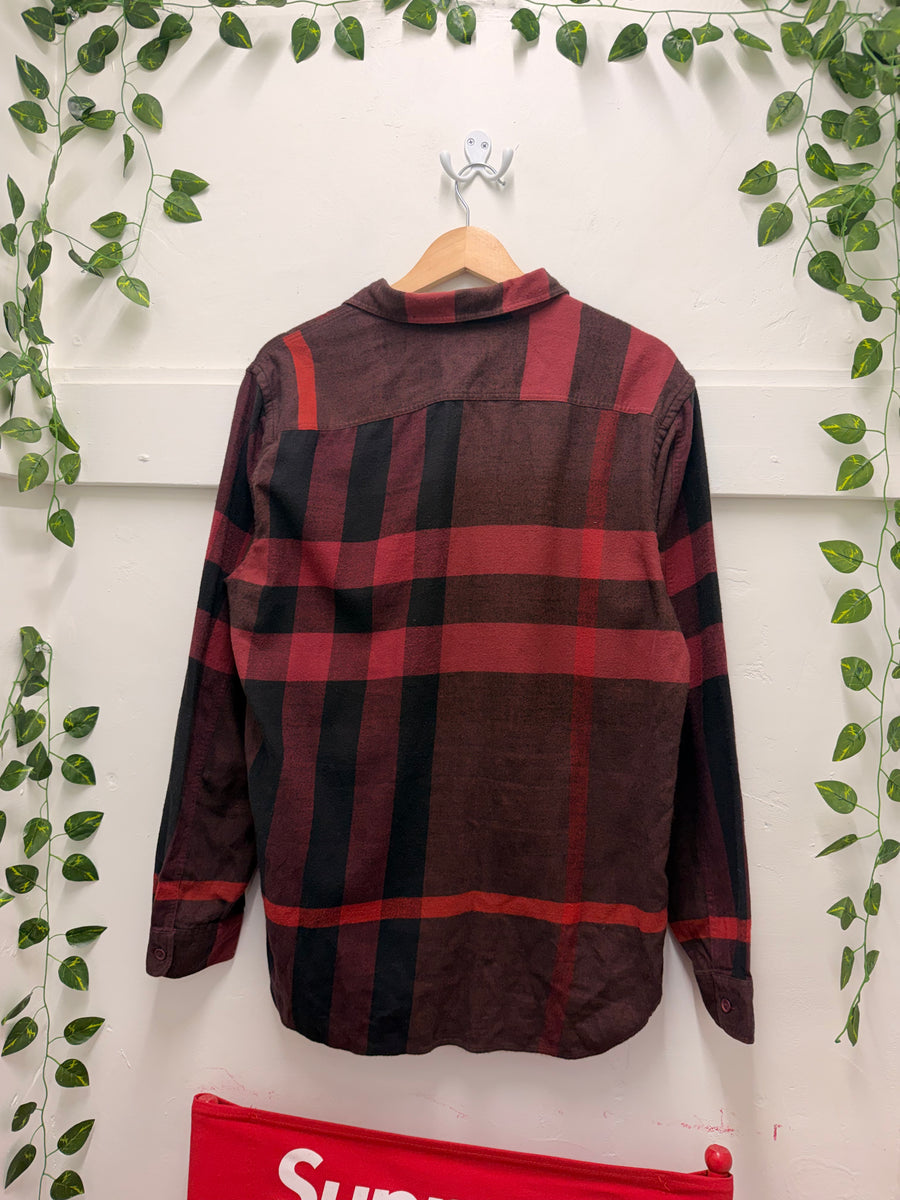 Burberry - Flannel Shirt - Burgundy Black Check -