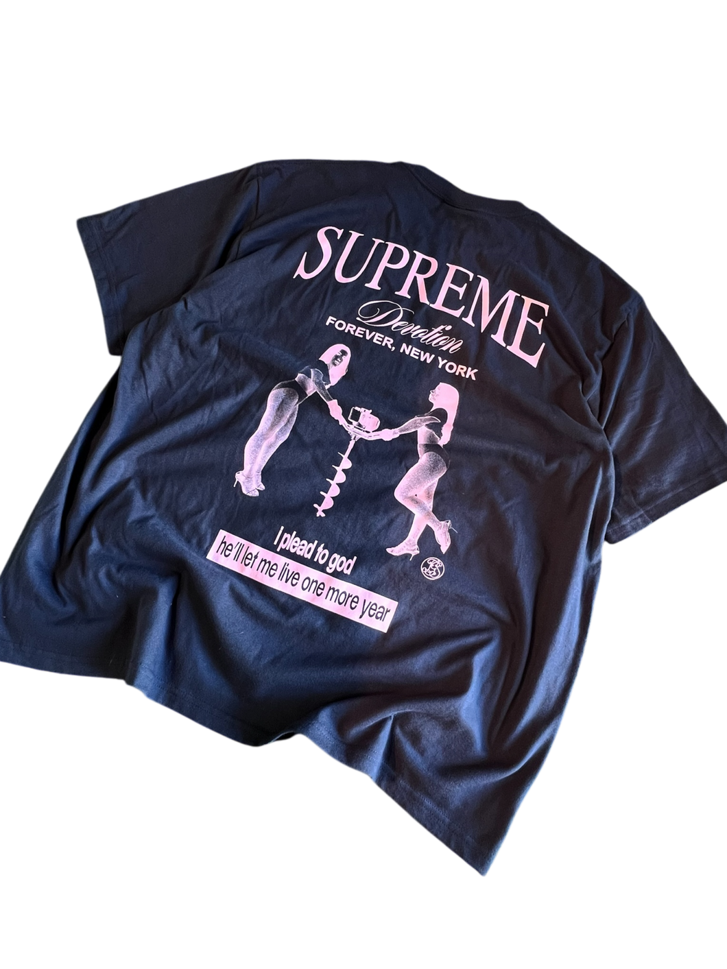 Supreme Devotion Navy/Pink T-Shirt Size XXL