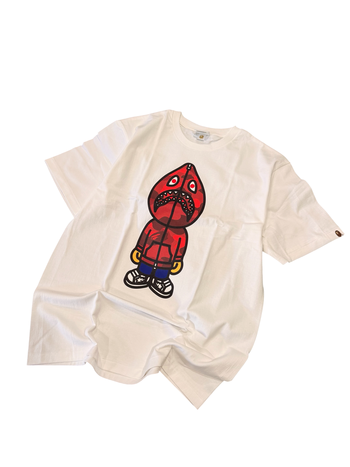 BAPE - White Baby Milo Shark Tee Large - Brand New -