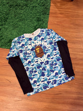 Load image into Gallery viewer, BAPE - Blue Camo - Long Sleeve Tee – Kids 160 – Pre-Owned
