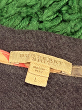 Load image into Gallery viewer, Burberry Quarter Zip Pullover - Charcoal | Size L Preowned
