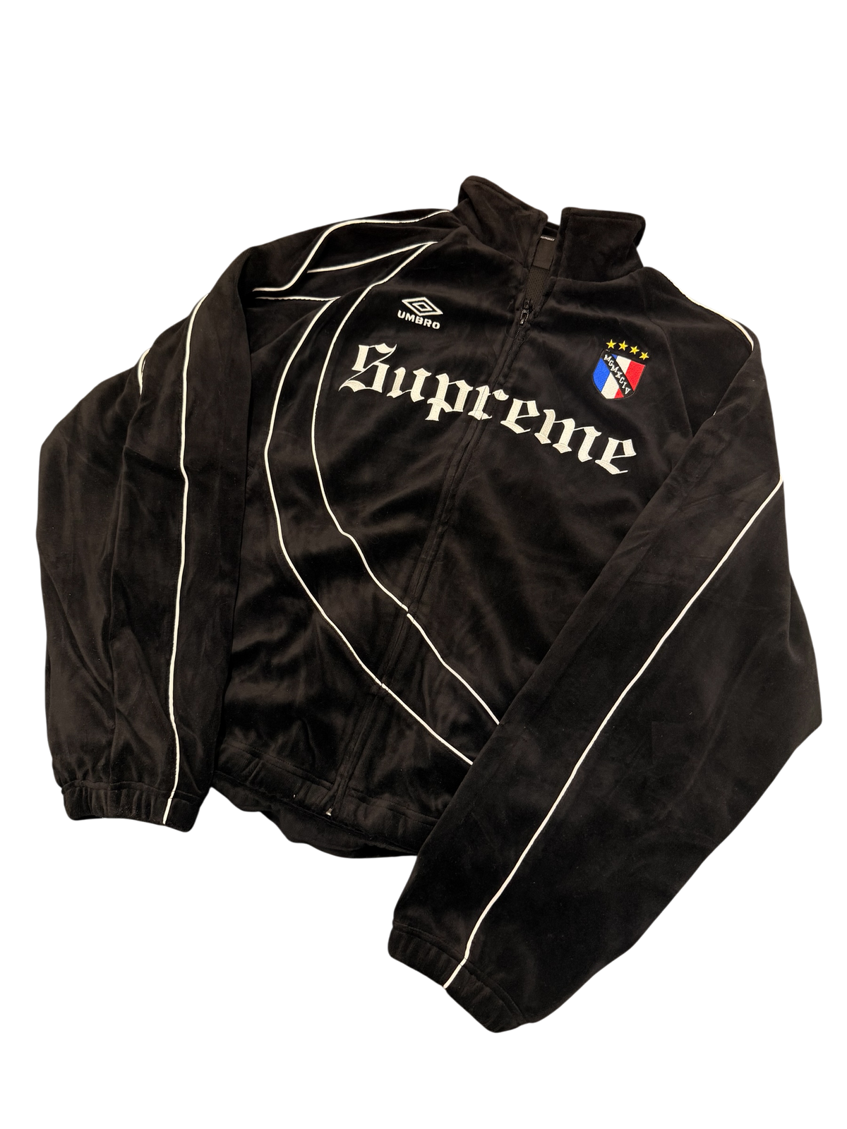 Supreme - Umbro Velour Track Jacket - Black -