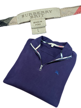 Load image into Gallery viewer, Burberry - Quarter Zip Pullover Purple - Size Large
