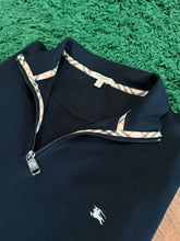 Load image into Gallery viewer, Burberry - Black Quarter Zip Sweater Large - Retail $495

