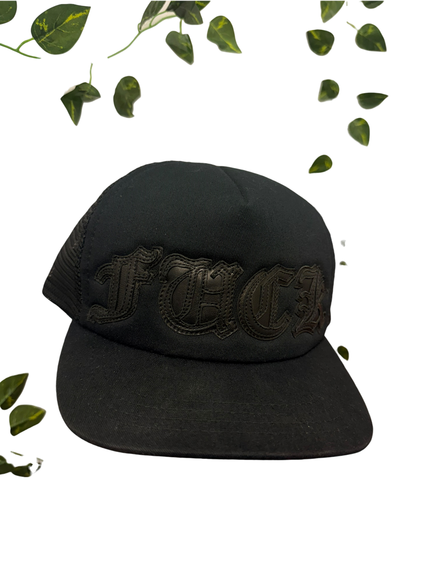 Chrome Hearts - F*CK Leather Trucker - Black