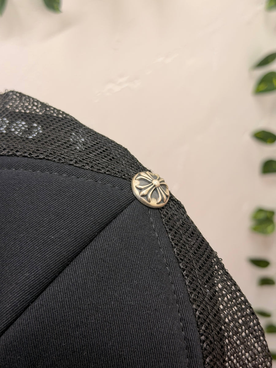 Chrome Hearts - Triple Cross Leather Trucker - Black