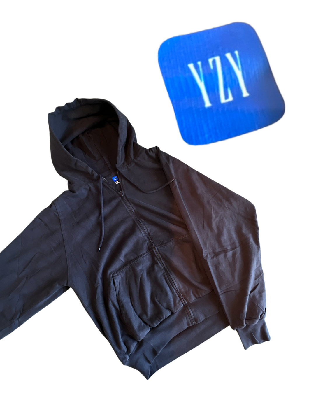 YZY GAP Black Washed Zip Up Hoodie Sizes M,L