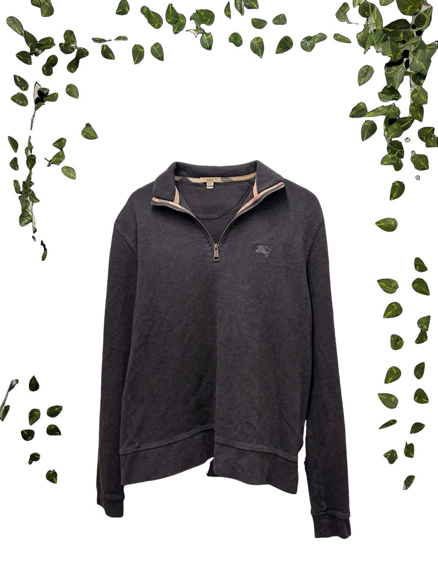 Burberry - Quarter Zip - Charcoal