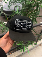 Load image into Gallery viewer, Chrome Hearts CH Paris Trucker Hat – Black – PreOwned
