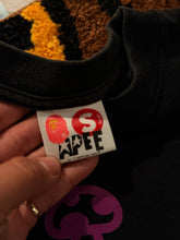 Load image into Gallery viewer, BAPE Baby Milo &amp; Heart Mushroom Logo Black Tee - Size XS Ladies
