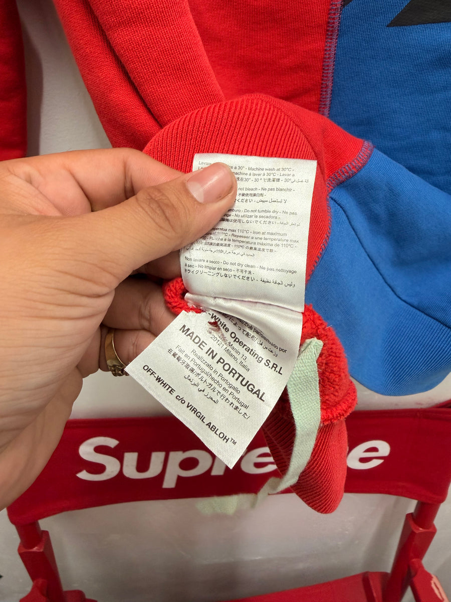 Off-White - Midnight Studios Split Hoodie - Blue/Red -