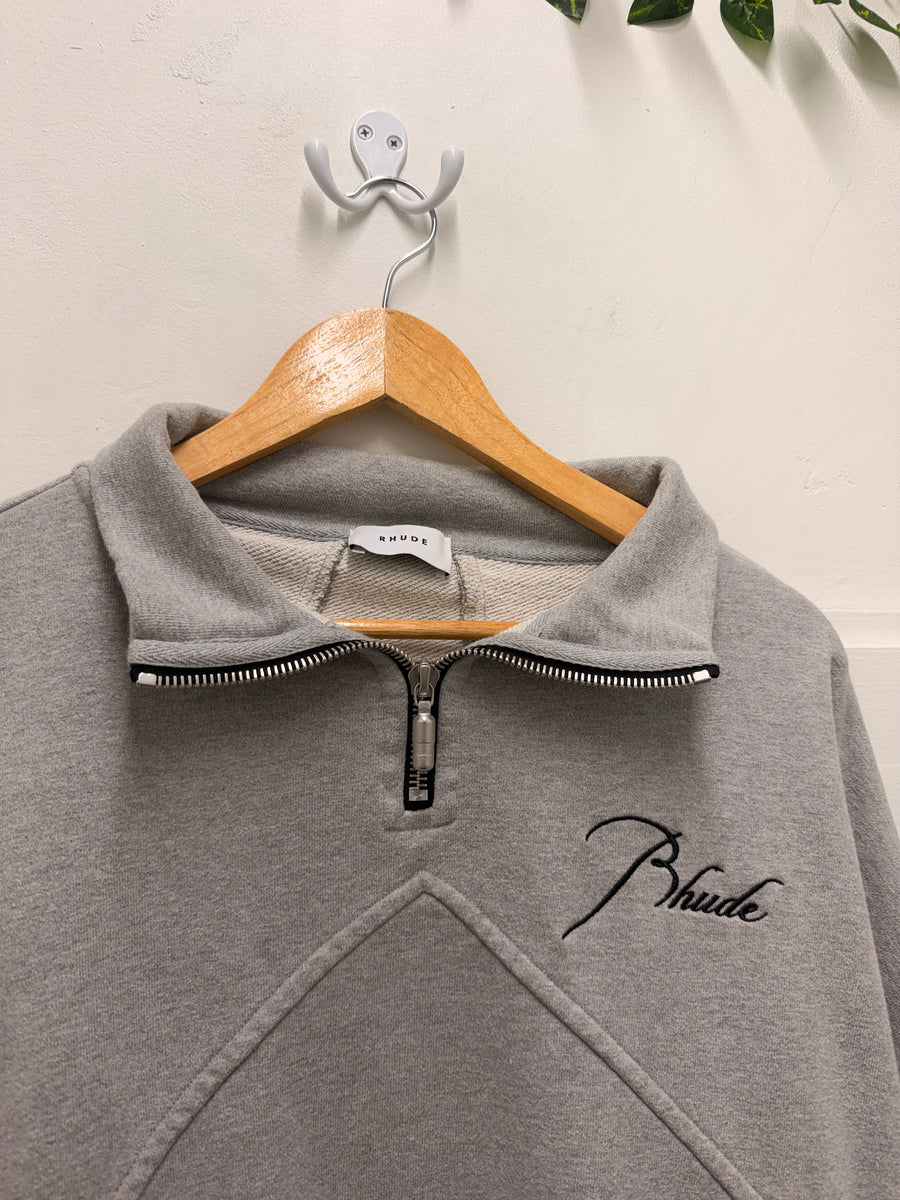 Rhude - Classique Quarter Zip - Heather Grey