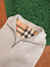 Load image into Gallery viewer, Burberry - Heather Gray Quarter Zip Pullover - Large
