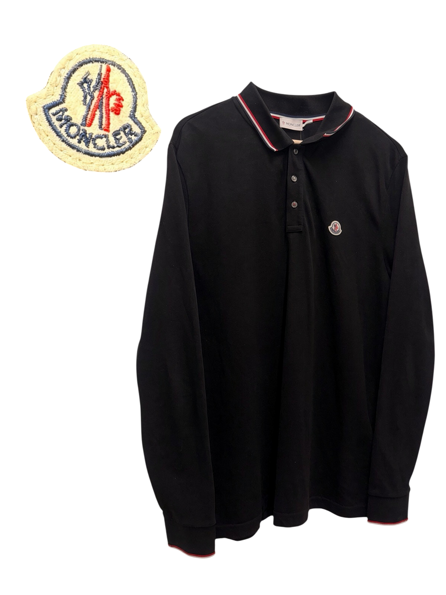 Moncler - Long Sleeve Polo - Black