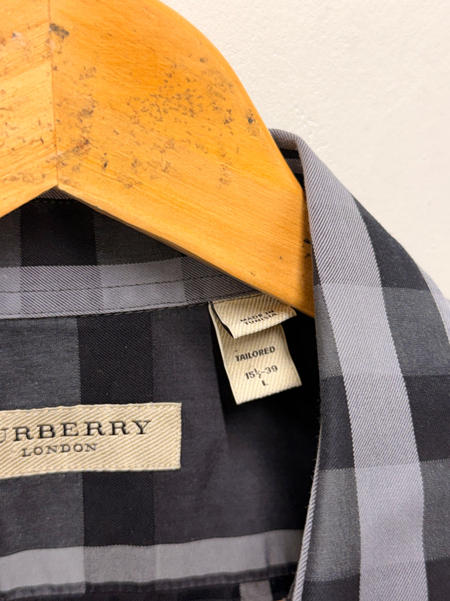 Burberry - Check Button Down - Grey Black