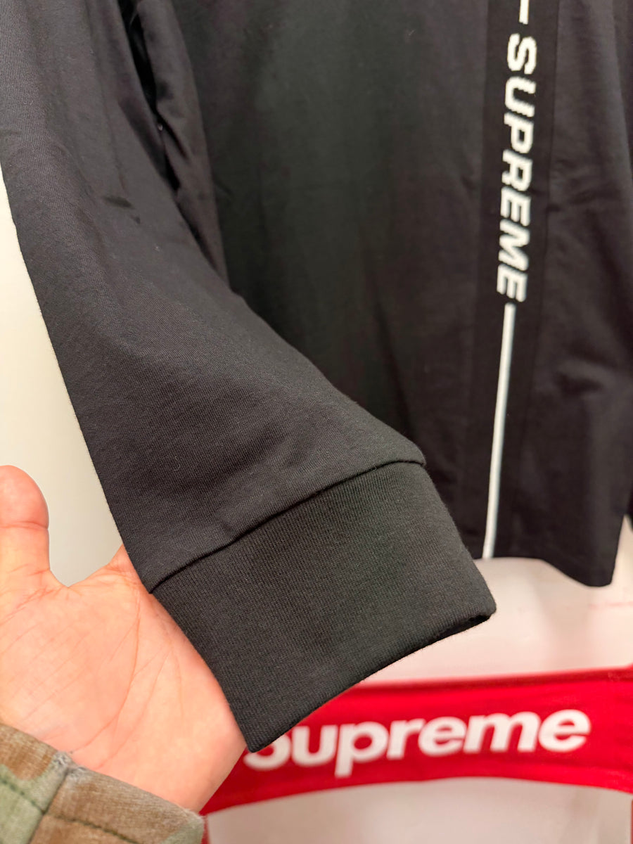 Supreme - Vertical Logo Stripe L/S - Black