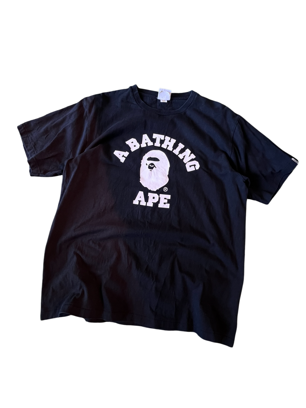 A Bathing Ape College Tee (Black/White) Size XL