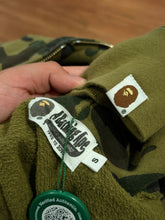 Load image into Gallery viewer, BAPE - Green Camo Shark Full Zip Hoodie - Small - PreOwned
