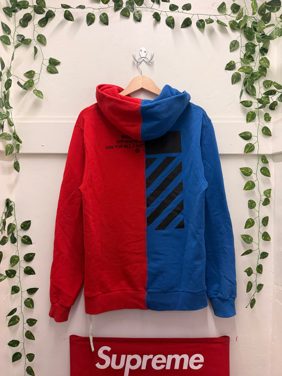 Off-White - Midnight Studios Split Hoodie - Blue/Red -
