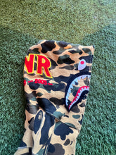 Load image into Gallery viewer, BAPE Yellow Camo PONR Shark Full Zip Hoodie Size Medium

