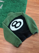 Load image into Gallery viewer, Stussy 8 Ball Reversible Sherpa Fleece Jacket - Green/Black - Size Small - PreOwned

