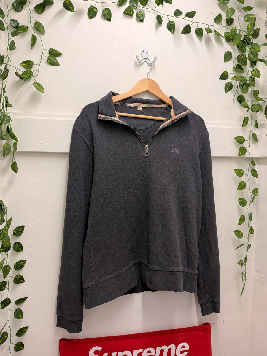 Burberry - Quarter Zip - Charcoal