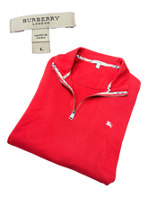 Load image into Gallery viewer, Burberry London Quarter Zip - Red - Size L - Preowned
