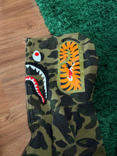 Load image into Gallery viewer, BAPE - Green Camo Shark Full Zip Hoodie - Small - PreOwned
