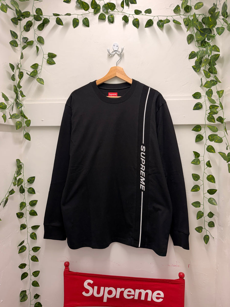 Supreme - Vertical Logo Stripe L/S - Black