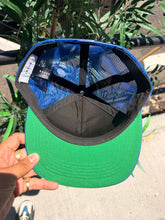 Load image into Gallery viewer, Rhude Split Petrol Logo Mesh Trucker - Blue White - Size OS - Preowned
