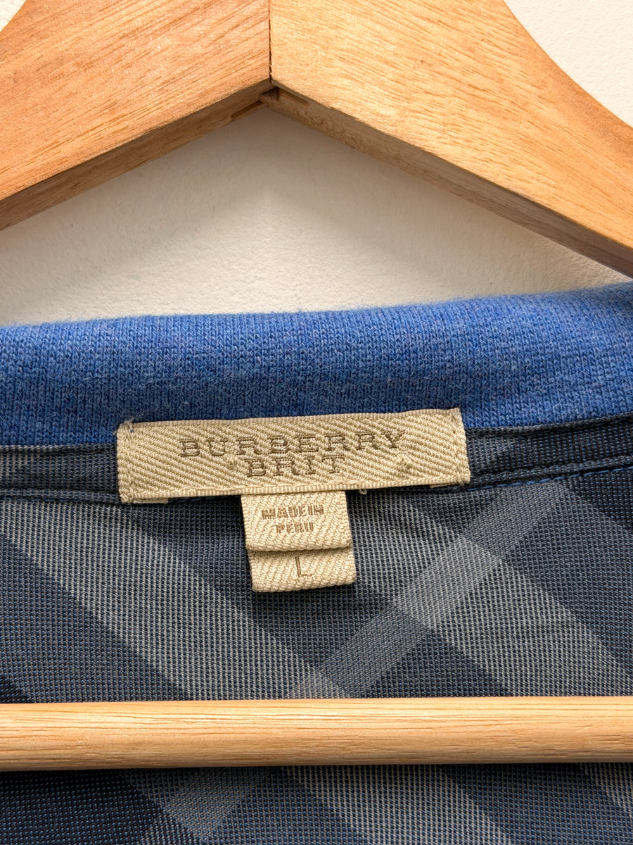 Burberry - Quarter Zip Pullover - Blue -