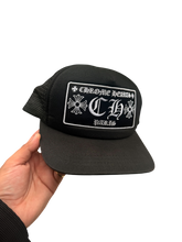 Load image into Gallery viewer, Chrome Hearts CH Paris Trucker Hat – Black – PreOwned
