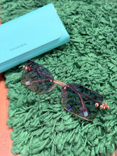 Load image into Gallery viewer, Tiffany &amp; Co. Gradient Square Sunglasses – Green / Rose Gold – One Size – PreOwned
