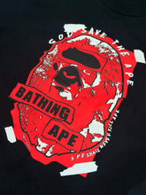 Load image into Gallery viewer, Bape God Save The Ape Tee - Black/Red - Size M - Preowned
