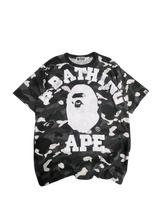 Load image into Gallery viewer, BAPE Black Glow in Dark Camo College Tee – Size Large
