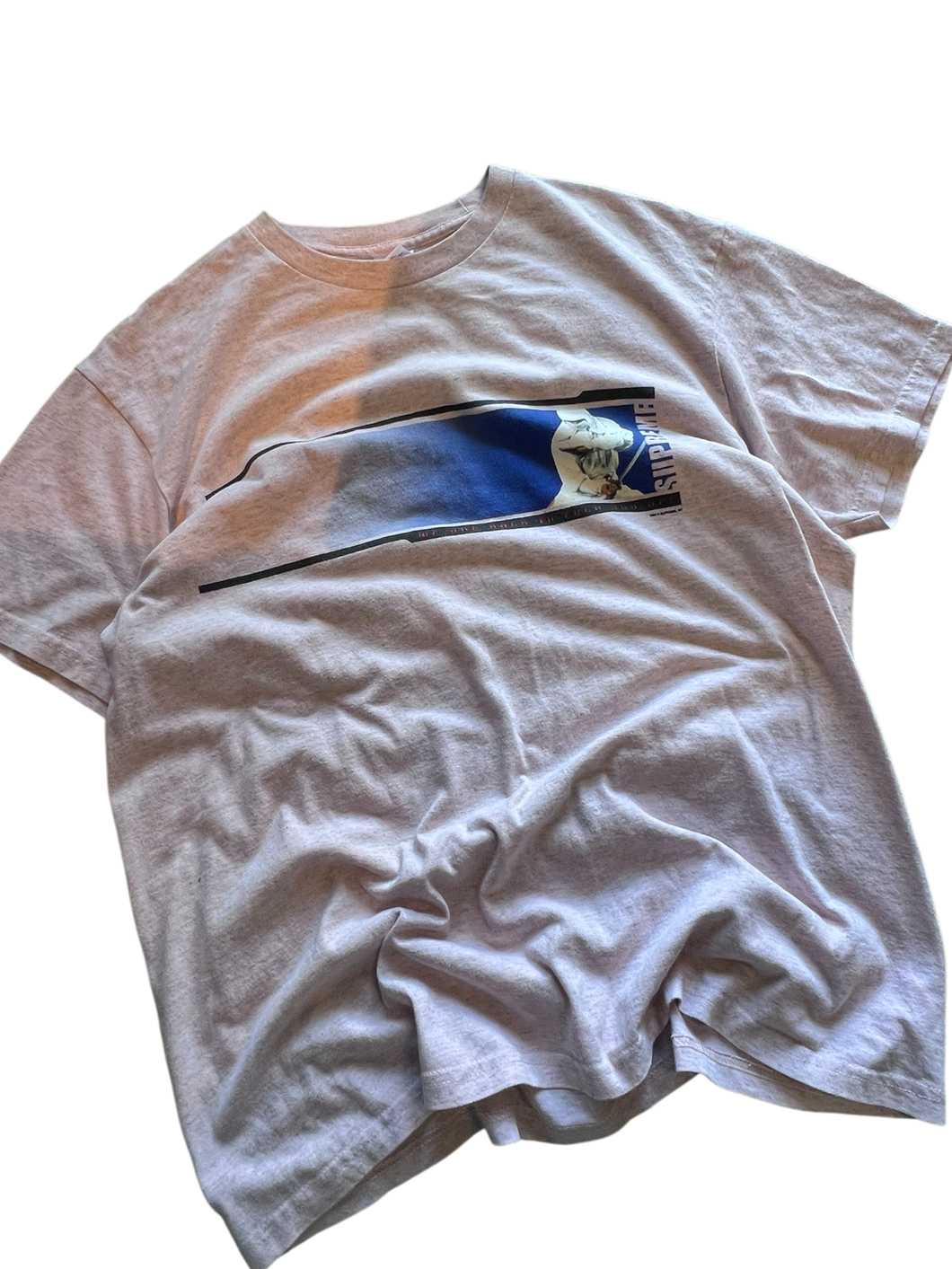 Supreme Light Pink Oatmeal Ninja T-Shirt Size L