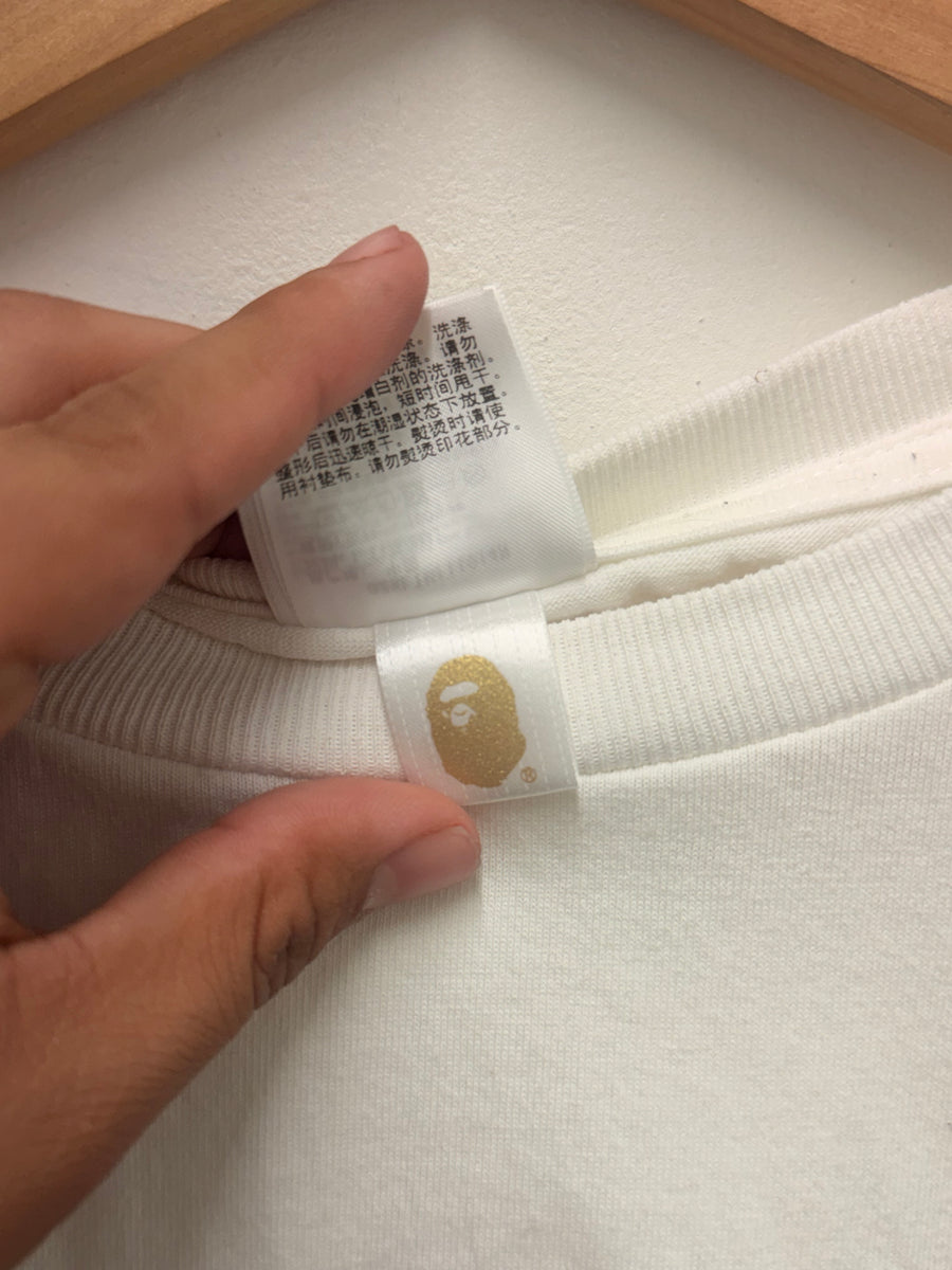 BAPE - College Long Sleeve - White