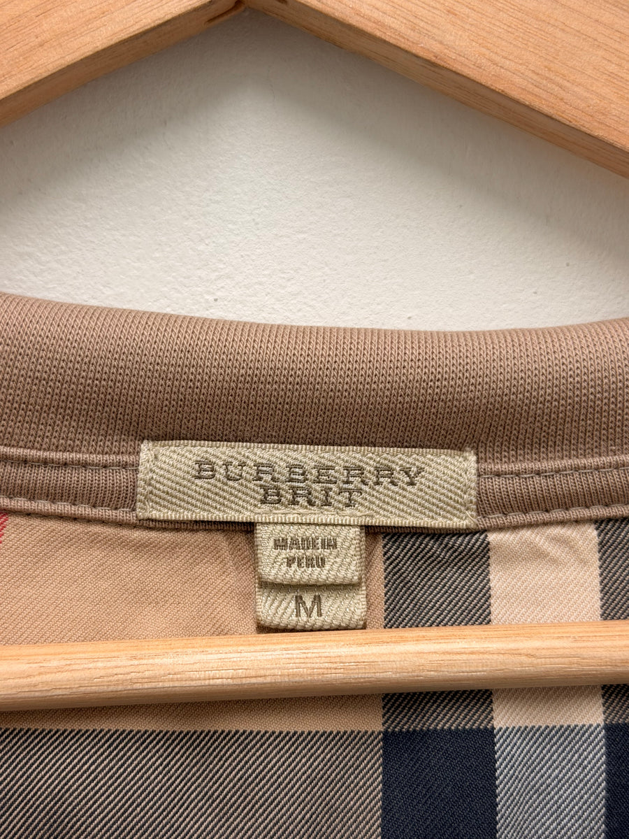 Burberry - Quarter Zip Pullover - Beige Check Sides