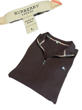 Load image into Gallery viewer, Burberry - Brown Quarter Zip Sweater Large - Retail $495
