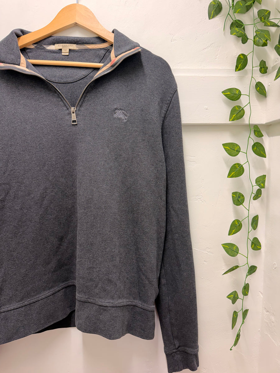 Burberry - Quarter Zip - Charcoal