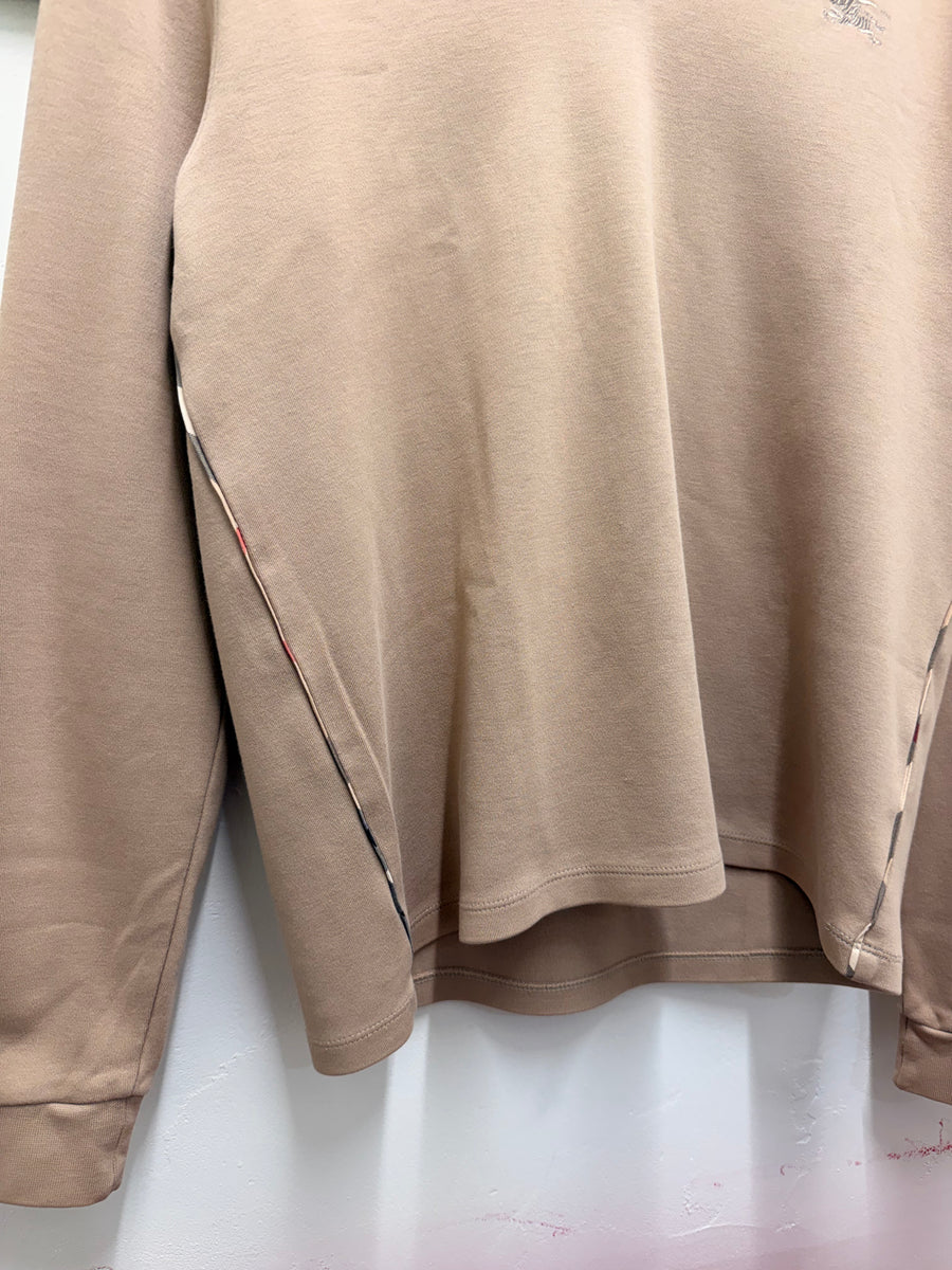 Burberry - Quarter Zip Pullover - Beige Check Sides