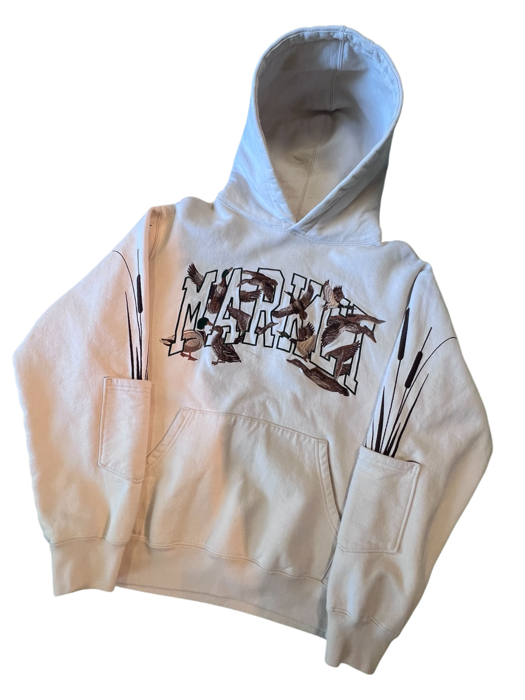 Market Beige Duck Hoodie Size Small