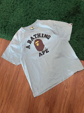 Load image into Gallery viewer, BAPE - Light Blue College Logo Tee - Size Medium - PreOwned
