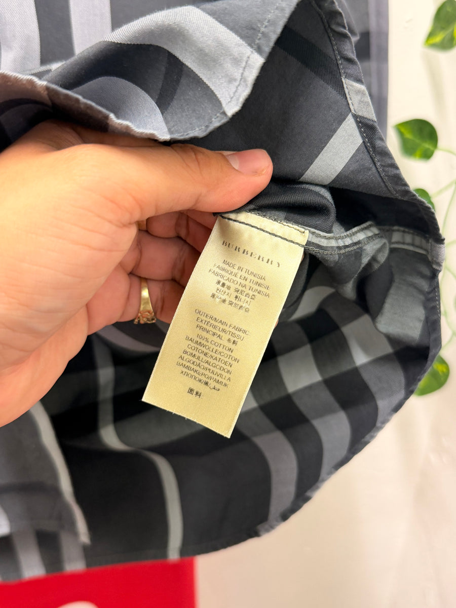 Burberry - Check Button Down - Grey Black