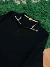 Load image into Gallery viewer, Burberry - Black Quarter Zip Pullover - XL
