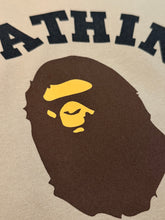 Load image into Gallery viewer, Bape Beige Brown College Logo T-Shirt Size 3XL - New
