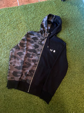 Load image into Gallery viewer, BAPE x Fred Perry Black Zip Up Hoodie Size Large
