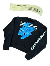Load image into Gallery viewer, Off-White - Black Blue Ghost Crewneck - Medium - Retail $595
