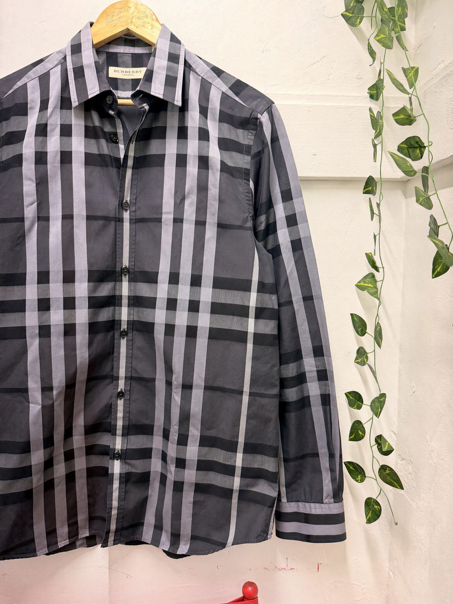 Burberry - Check Button Down - Grey Black